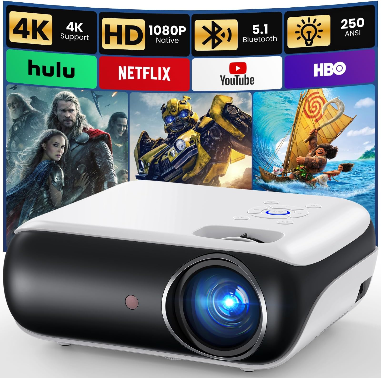 Mini LED Projector 4K